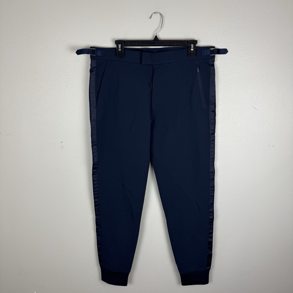 Greyson Men's Navy Rumson Side Stripe Tailored Joggers Pants Size 36 Athletic
